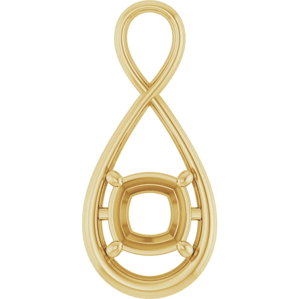 Infinity-Inspired Solitaire Pendant
