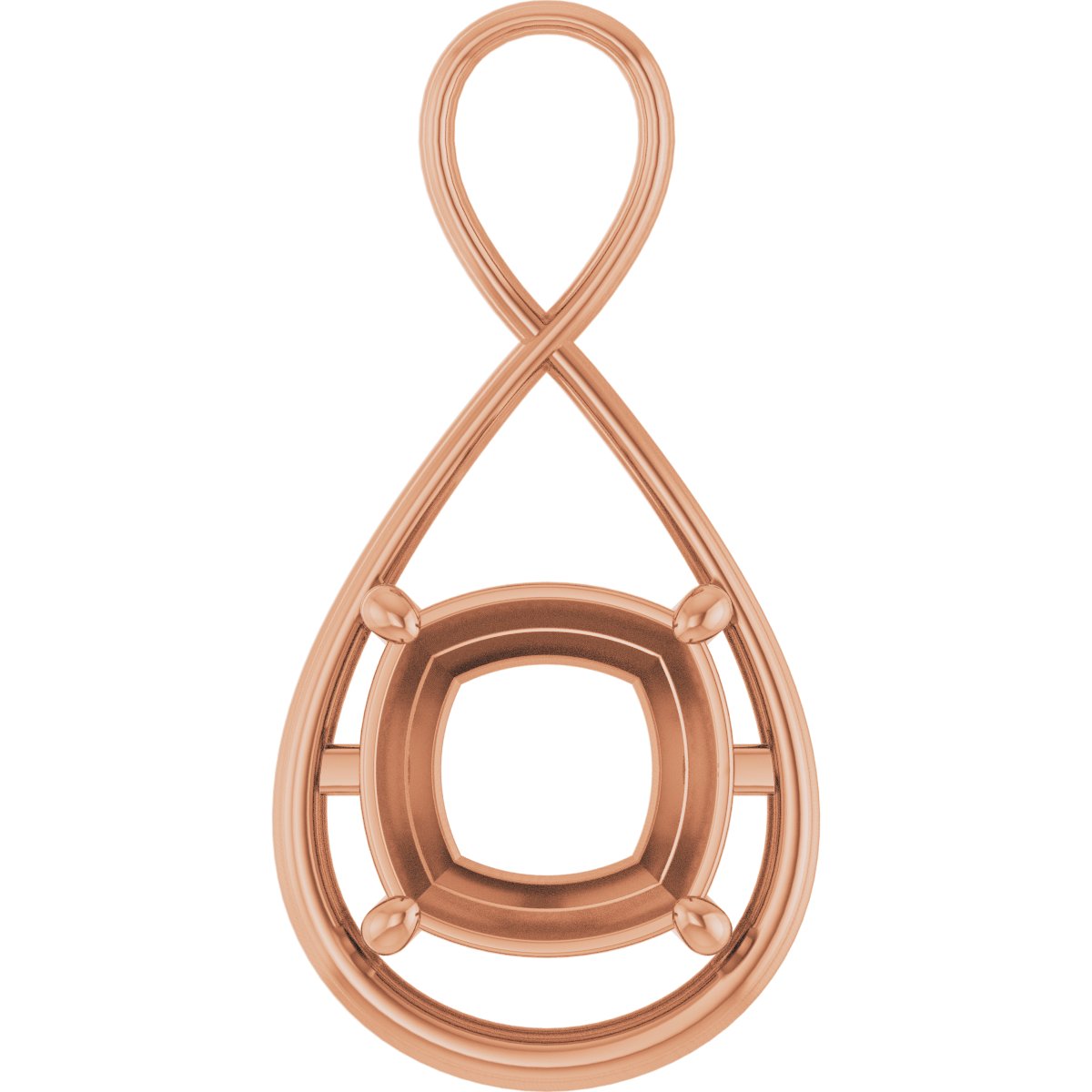 Infinity-Inspired Solitaire Pendant