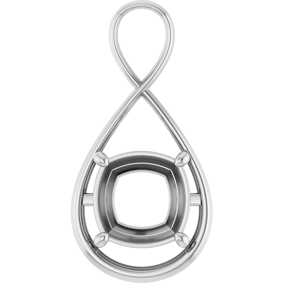 Infinity-Inspired Solitaire Pendant