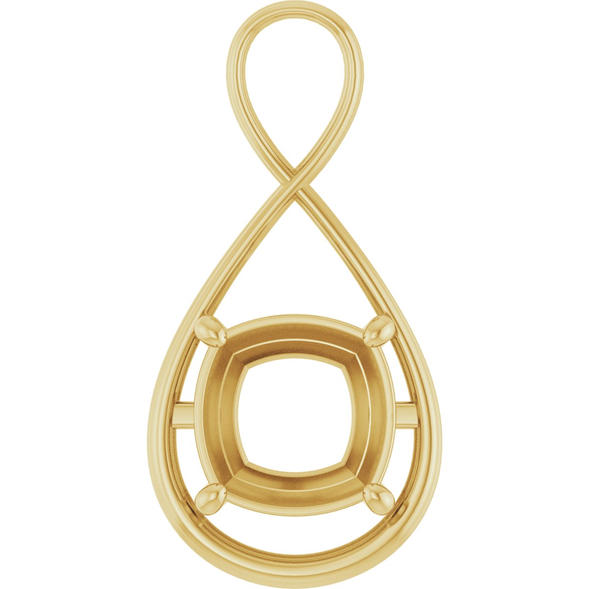 Infinity-Inspired Solitaire Pendant