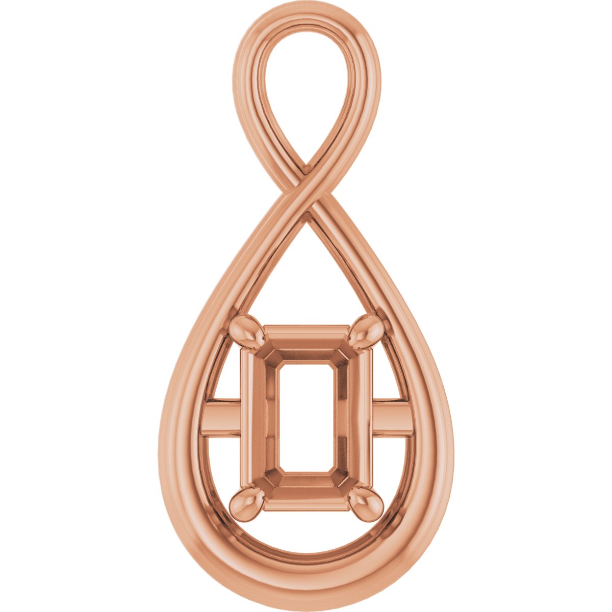 Infinity-Inspired Solitaire Pendant