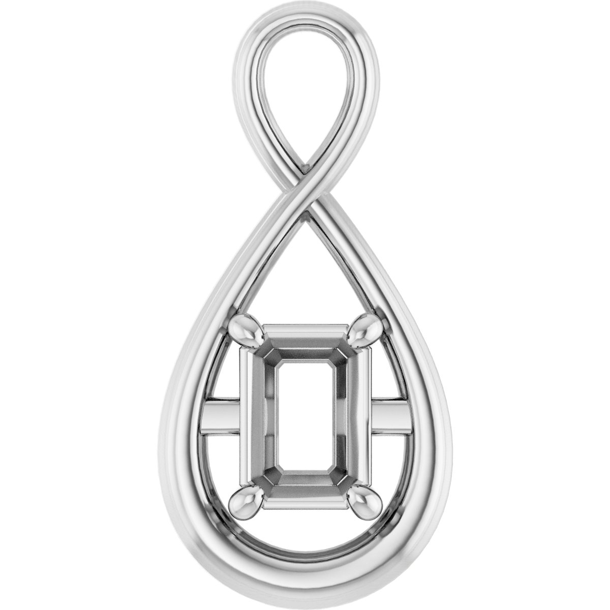 Infinity-Inspired Solitaire Pendant