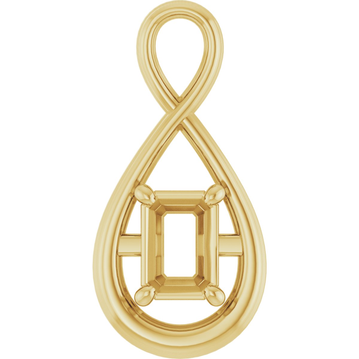 Infinity-Inspired Solitaire Pendant