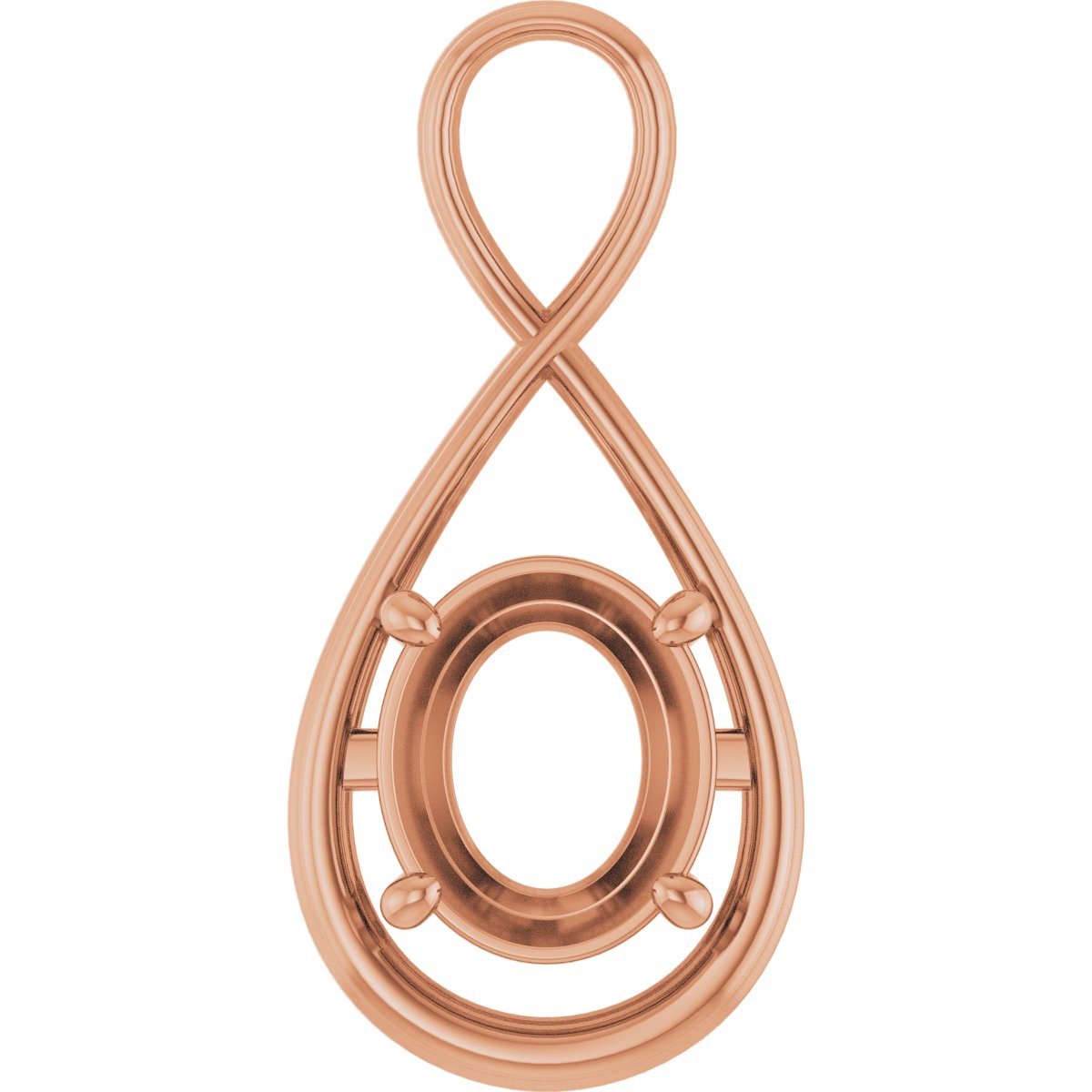 Infinity-Inspired Solitaire Pendant