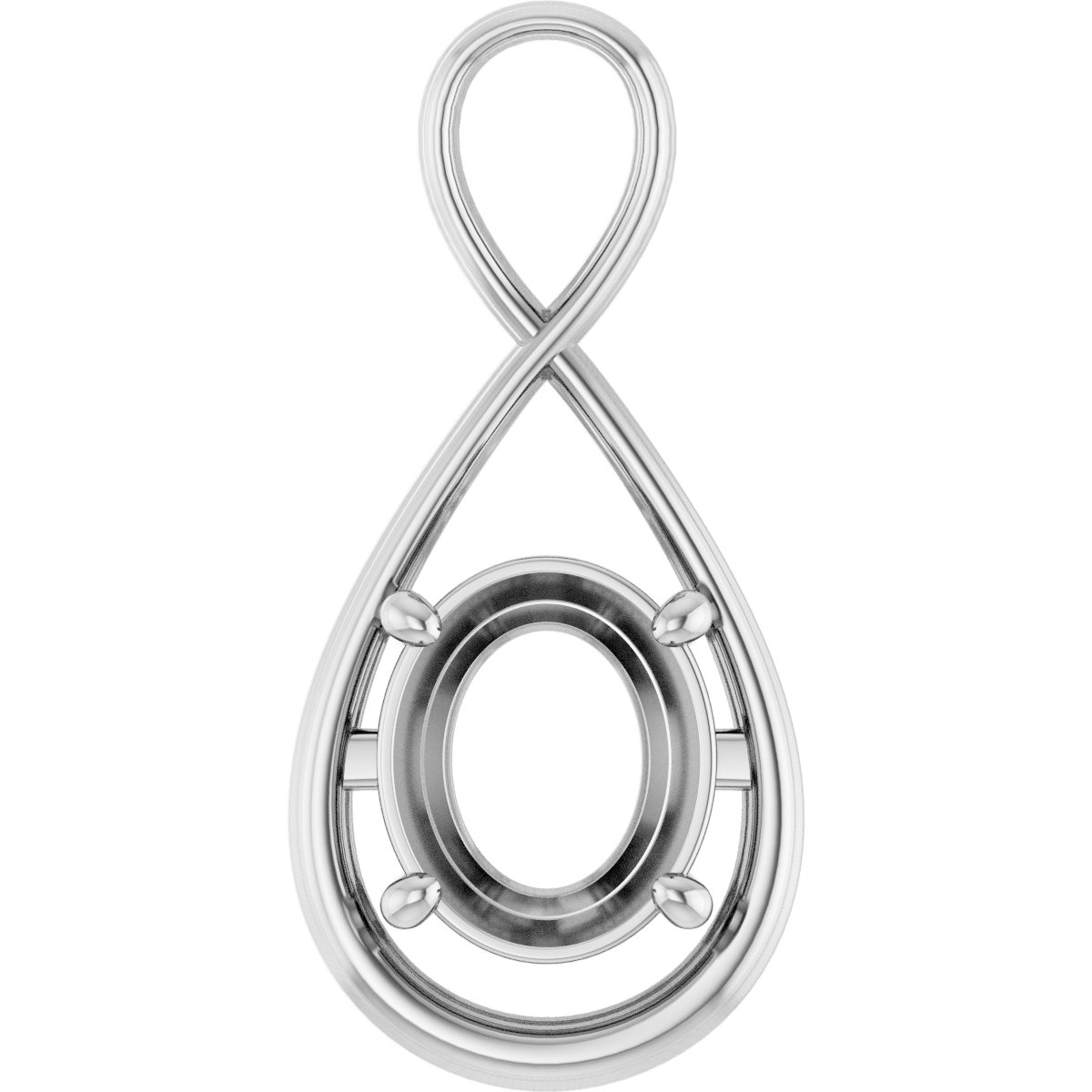 Infinity-Inspired Solitaire Pendant