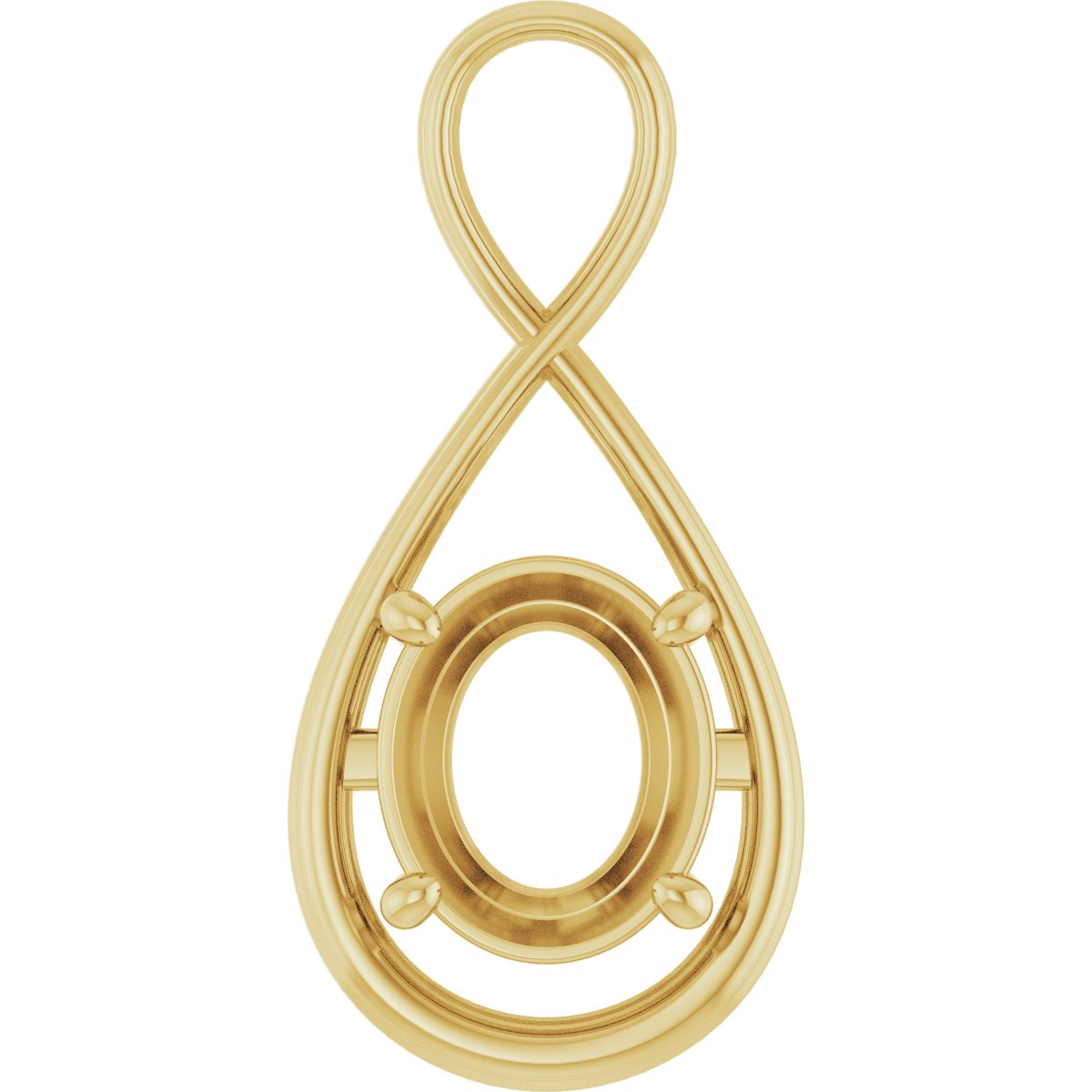 Infinity-Inspired Solitaire Pendant