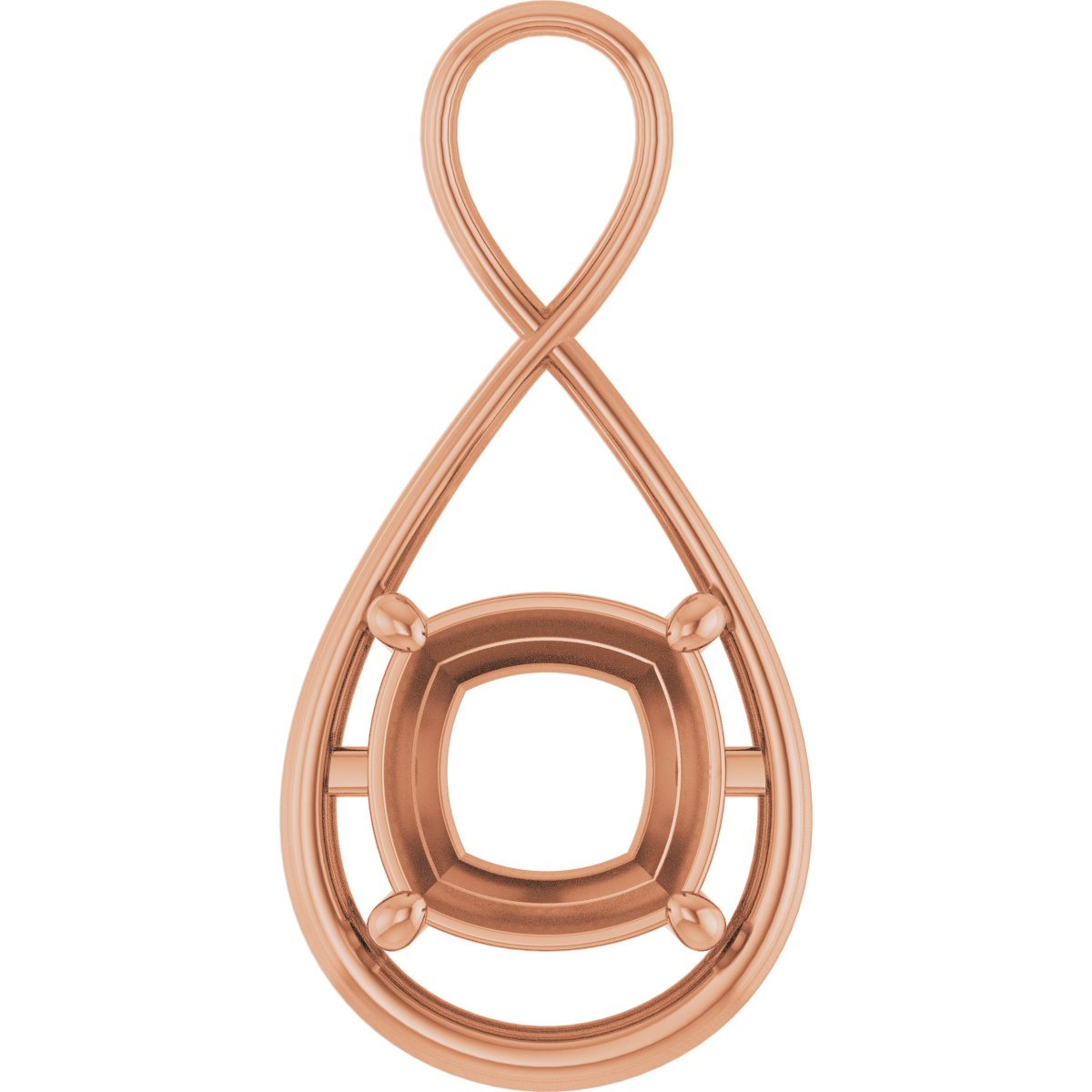 Infinity-Inspired Solitaire Pendant