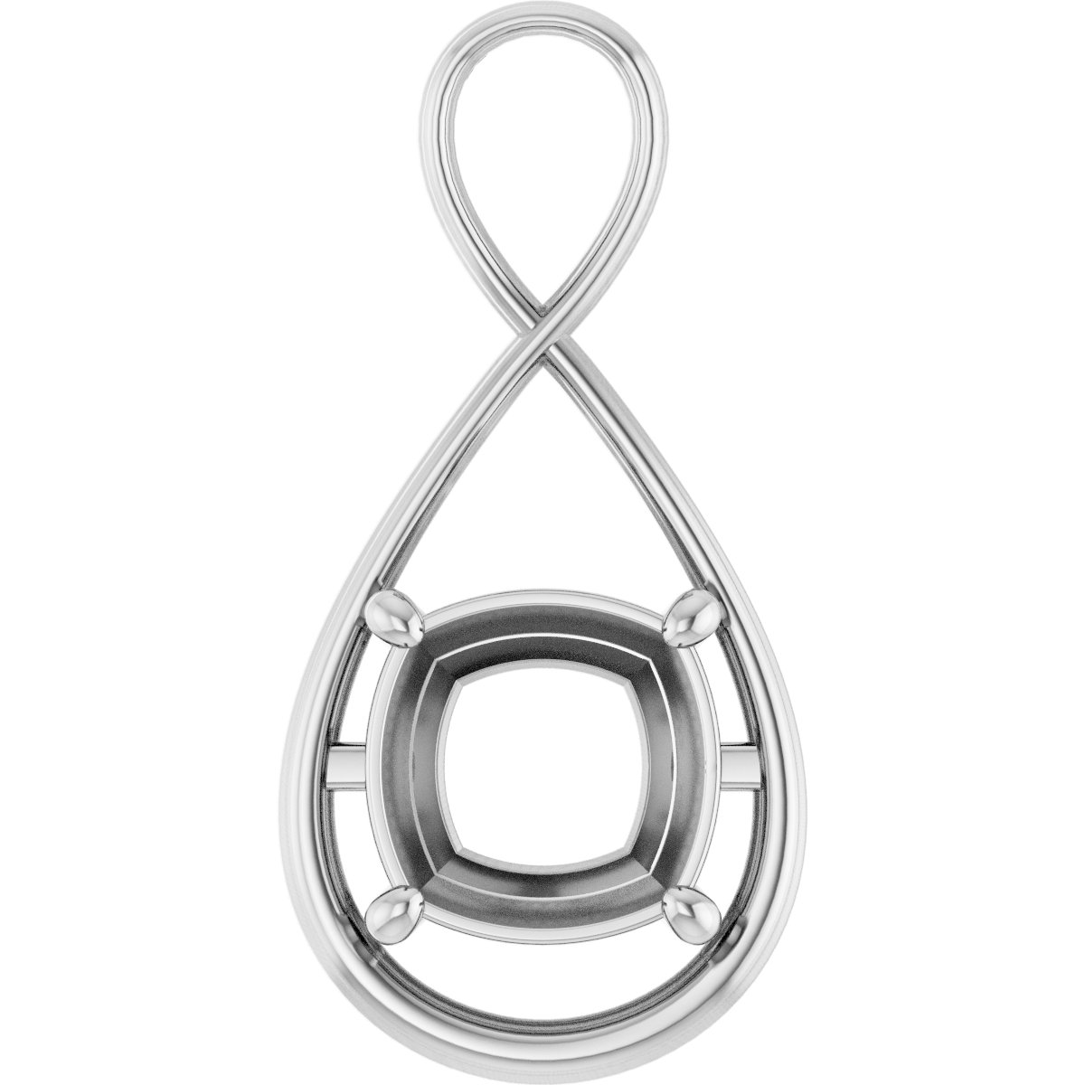 Infinity-Inspired Solitaire Pendant