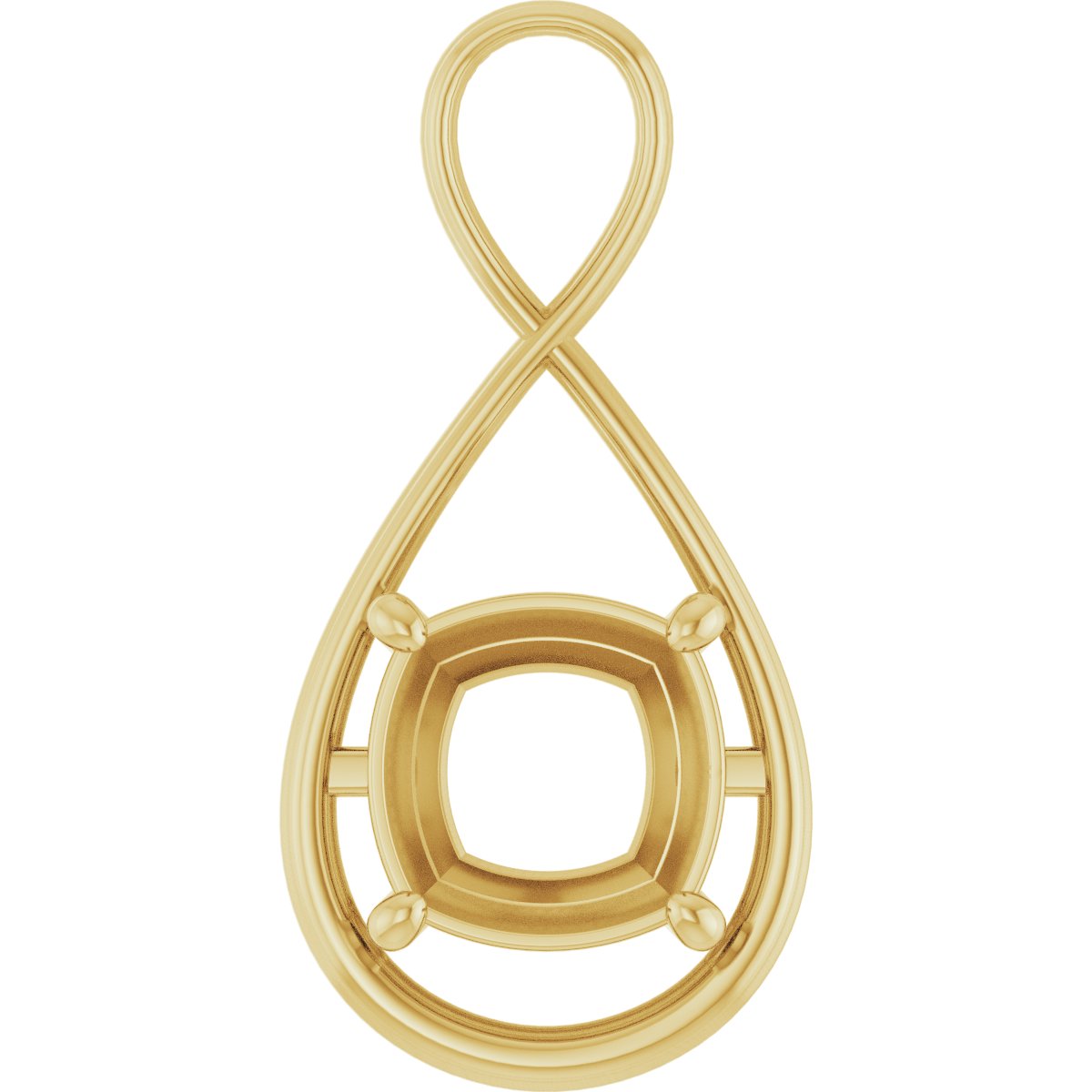 Infinity-Inspired Solitaire Pendant