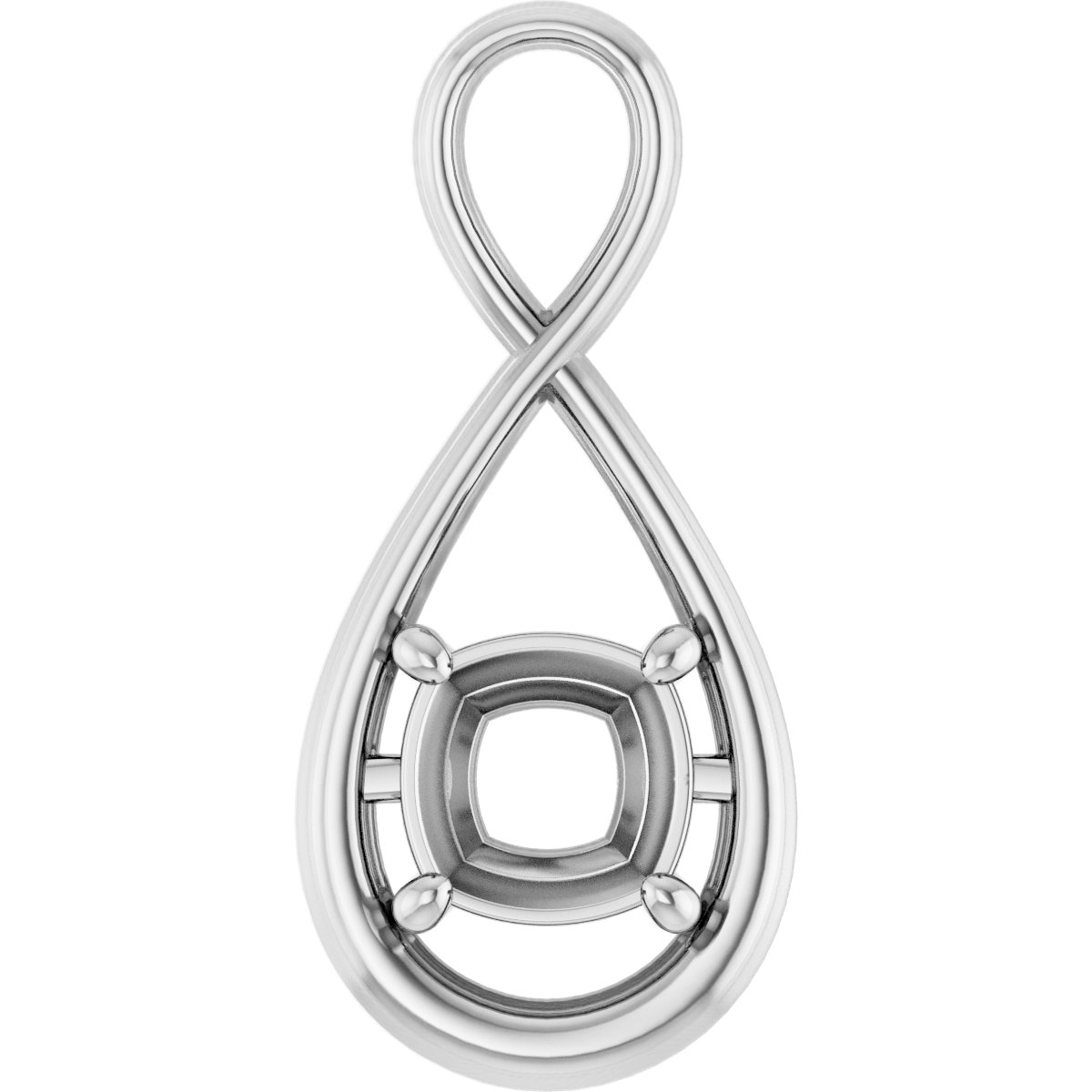 Infinity-Inspired Solitaire Pendant