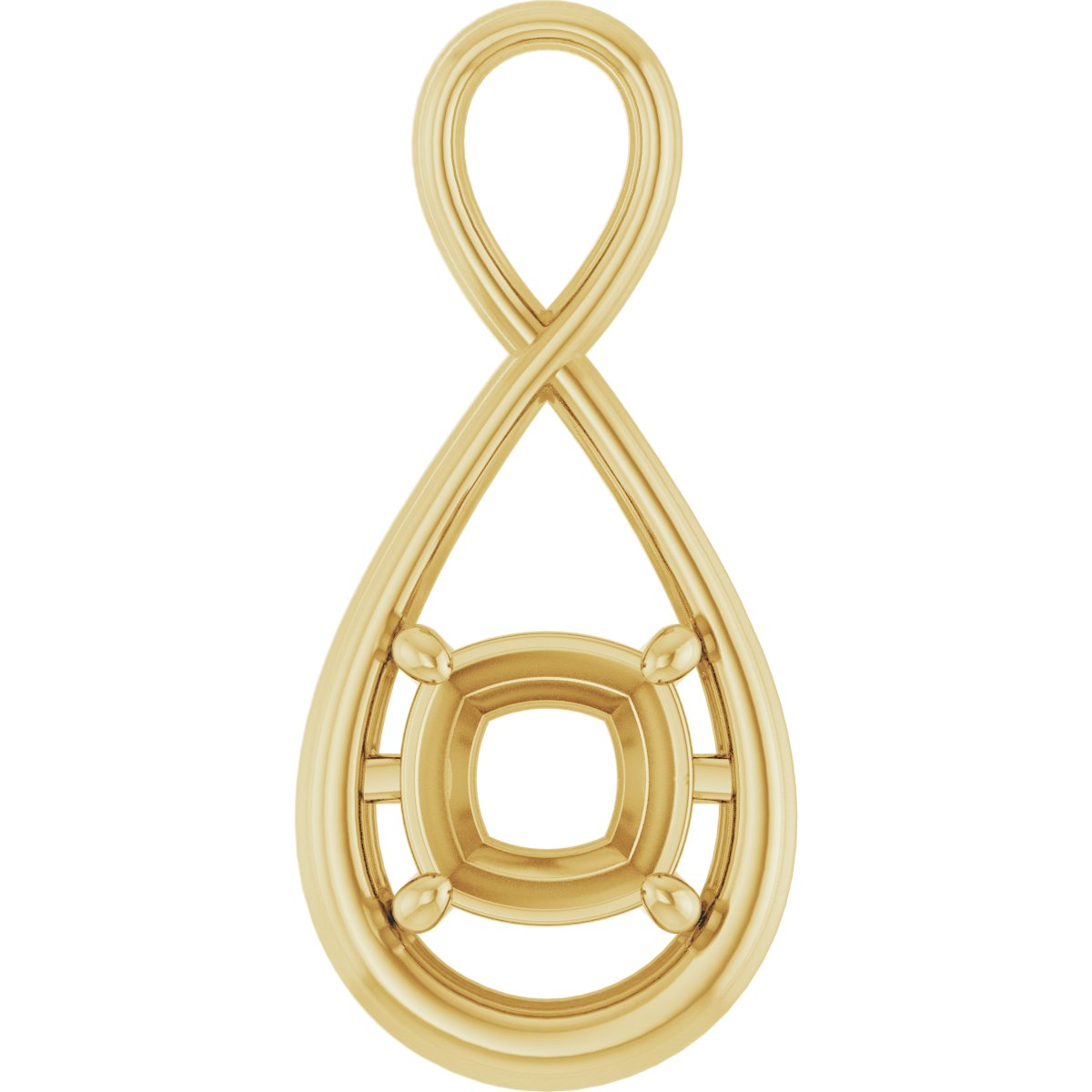 Infinity-Inspired Solitaire Pendant