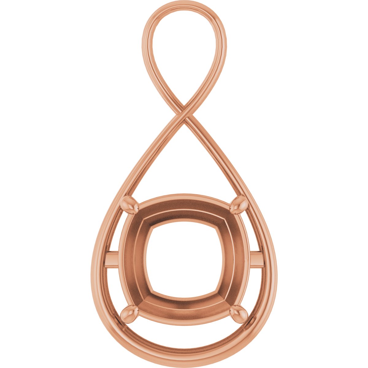 Infinity-Inspired Solitaire Pendant
