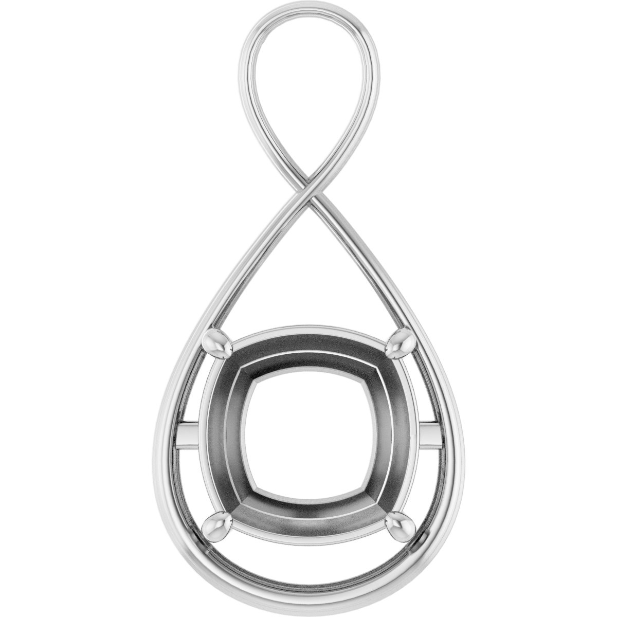Infinity-Inspired Solitaire Pendant