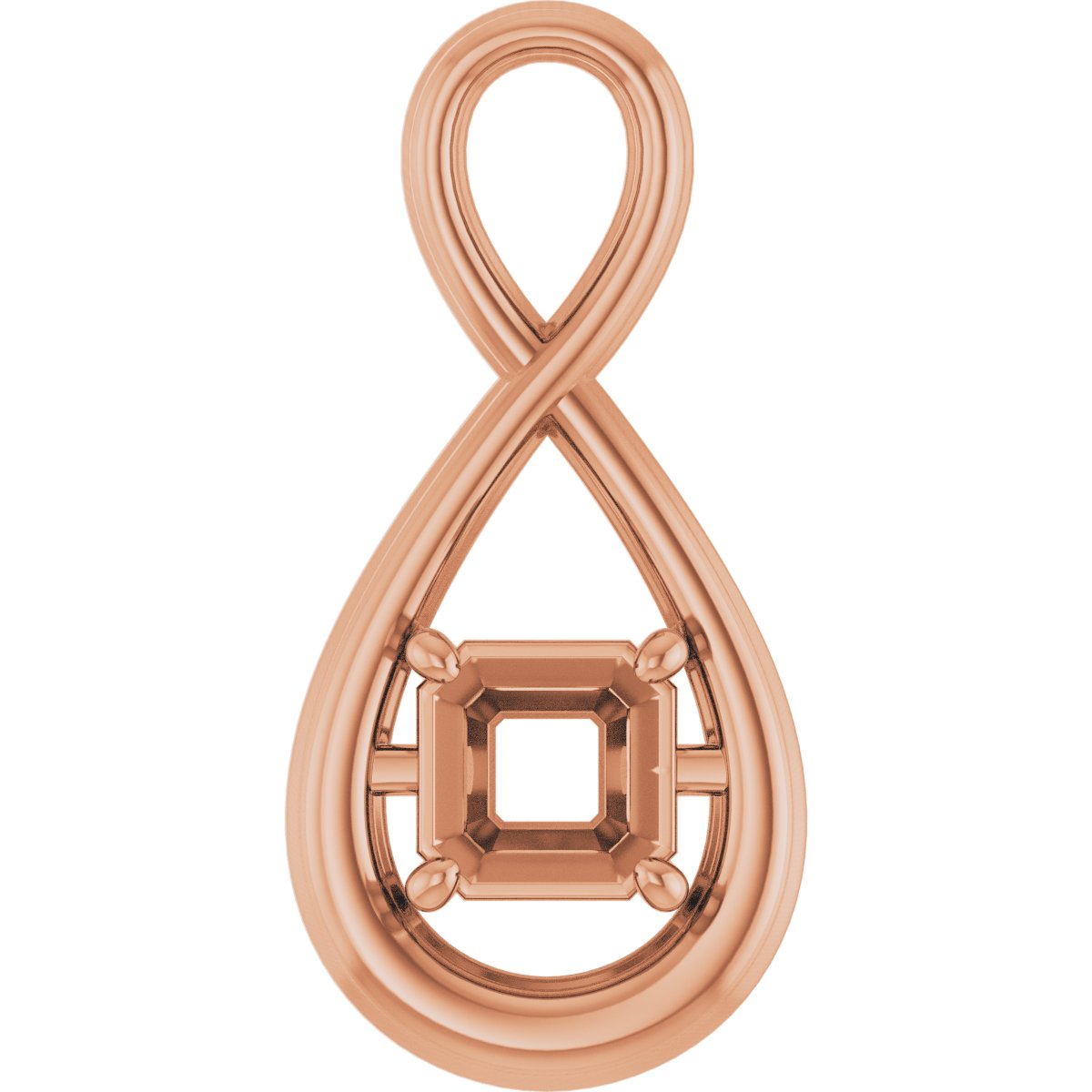Infinity-Inspired Solitaire Pendant
