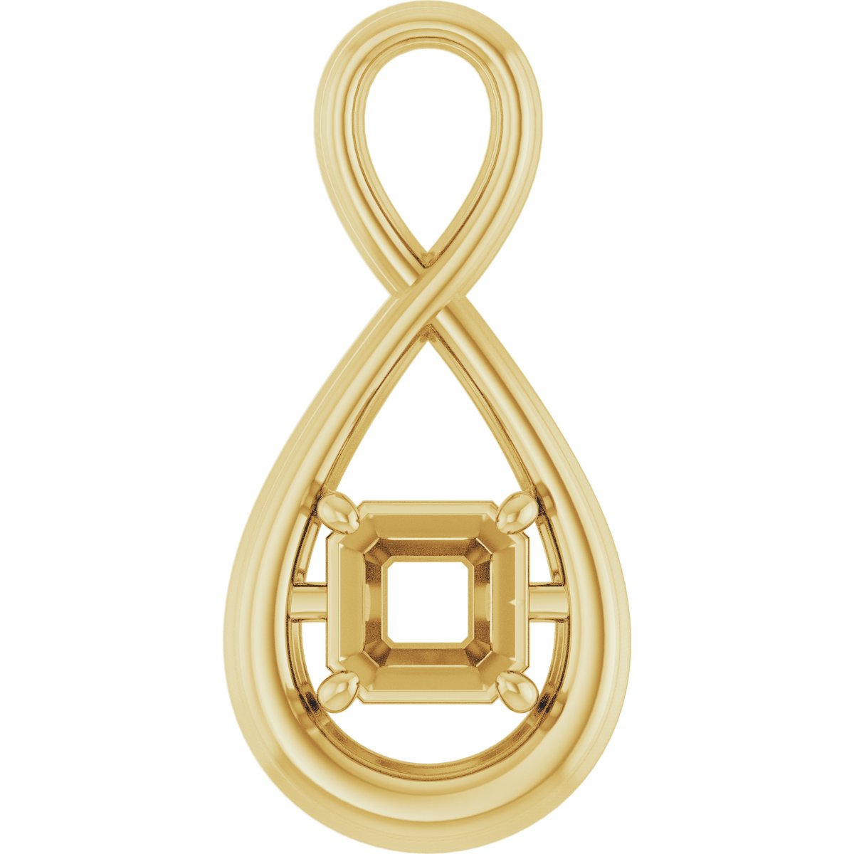 Infinity-Inspired Solitaire Pendant
