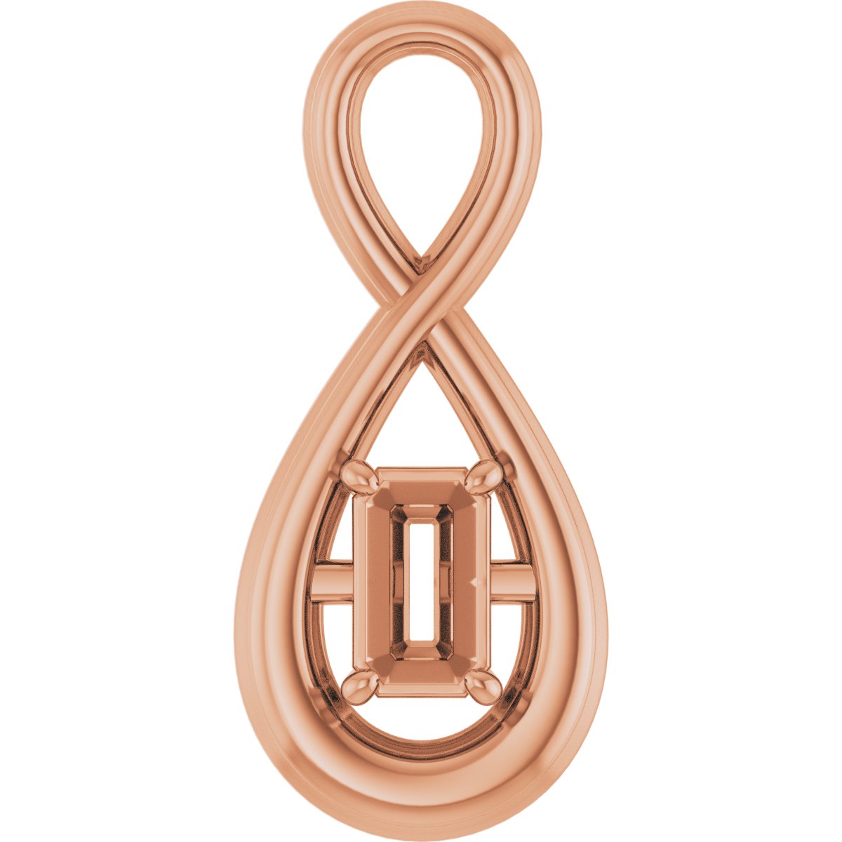 Infinity-Inspired Solitaire Pendant