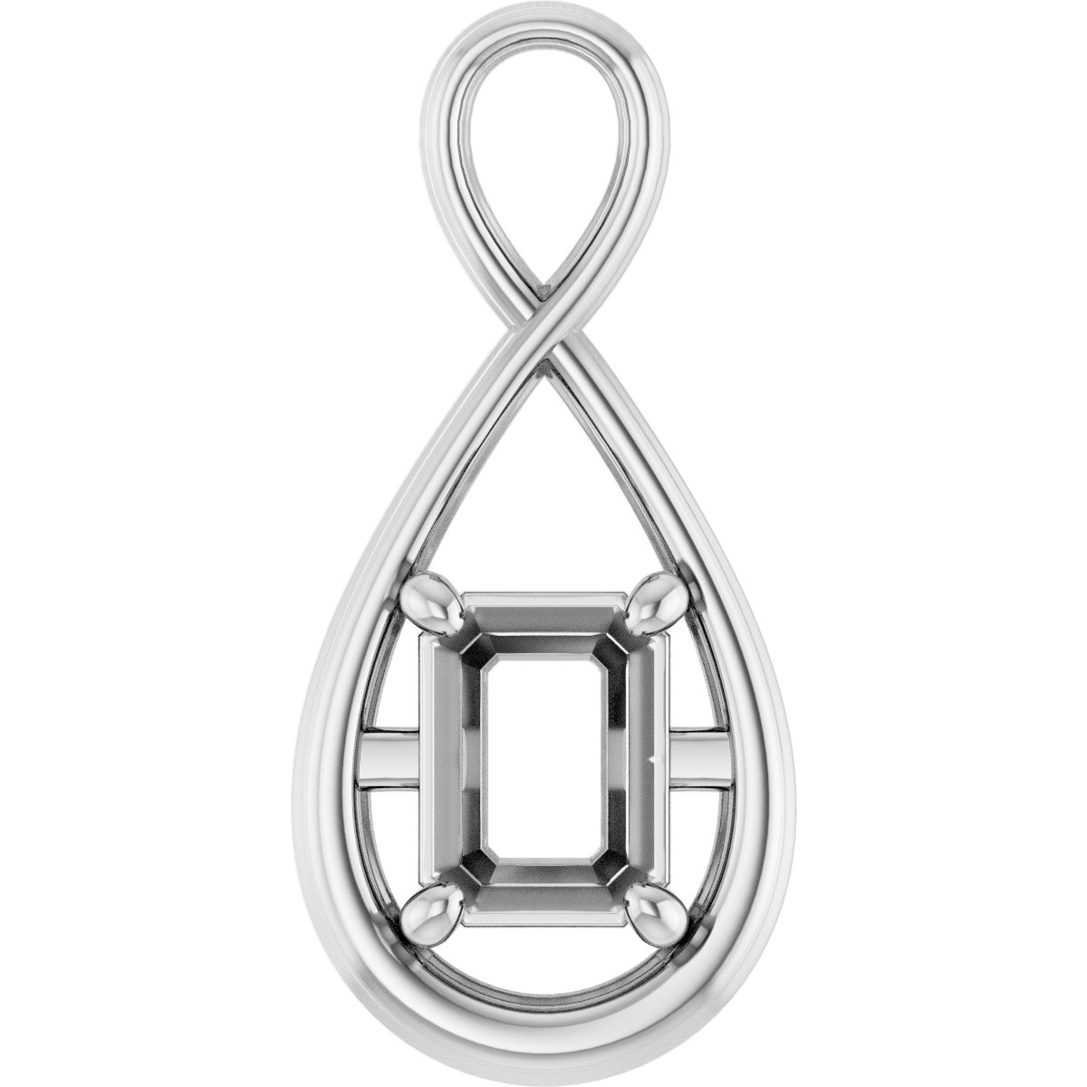 Infinity-Inspired Solitaire Pendant