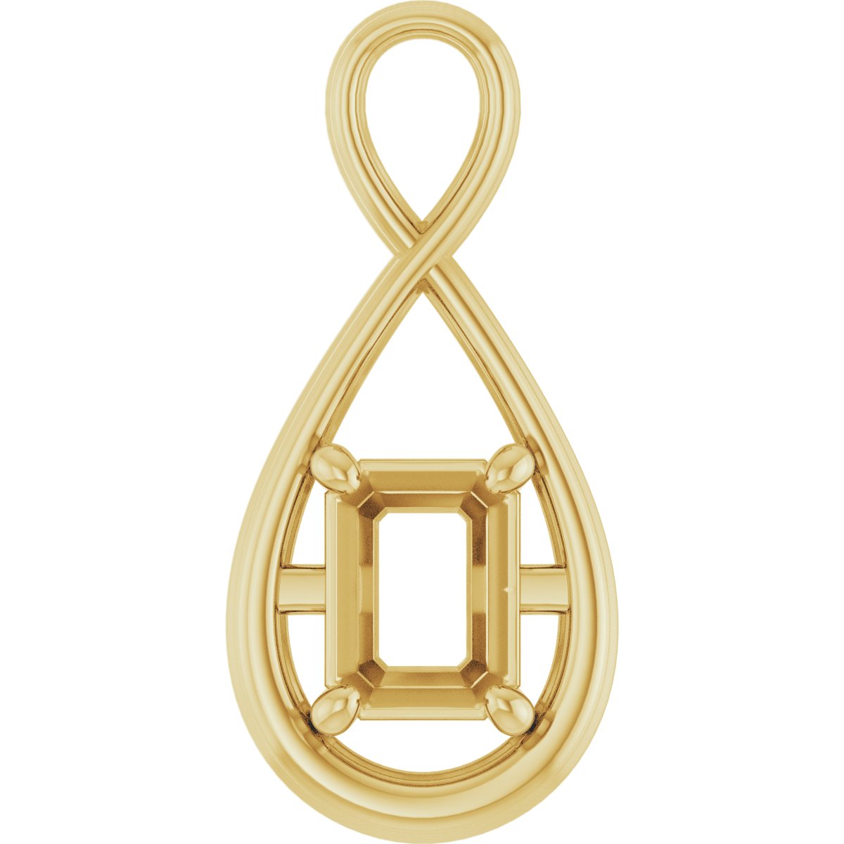 Infinity-Inspired Solitaire Pendant