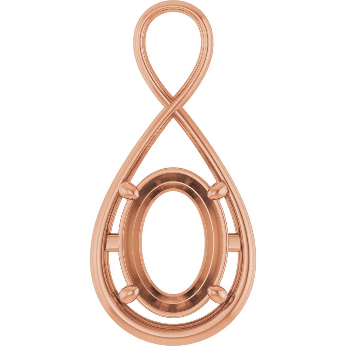 Infinity-Inspired Solitaire Pendant