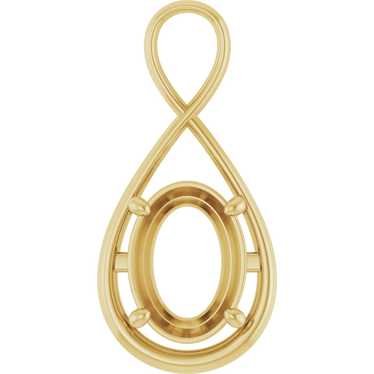 Infinity-Inspired Solitaire Pendant