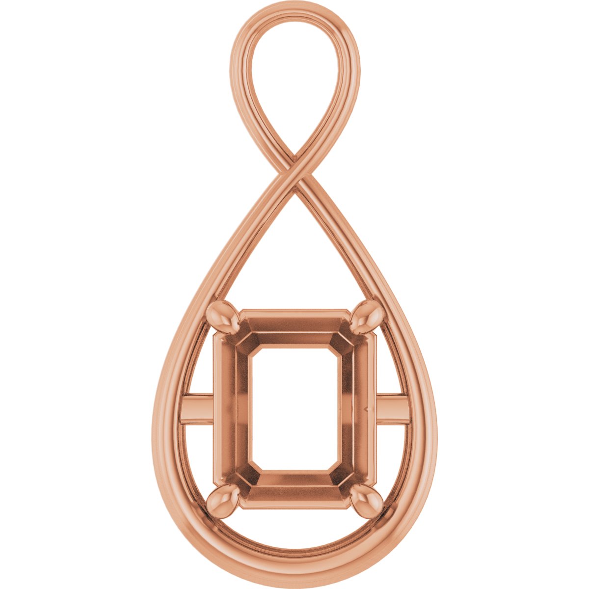 Infinity-Inspired Solitaire Pendant