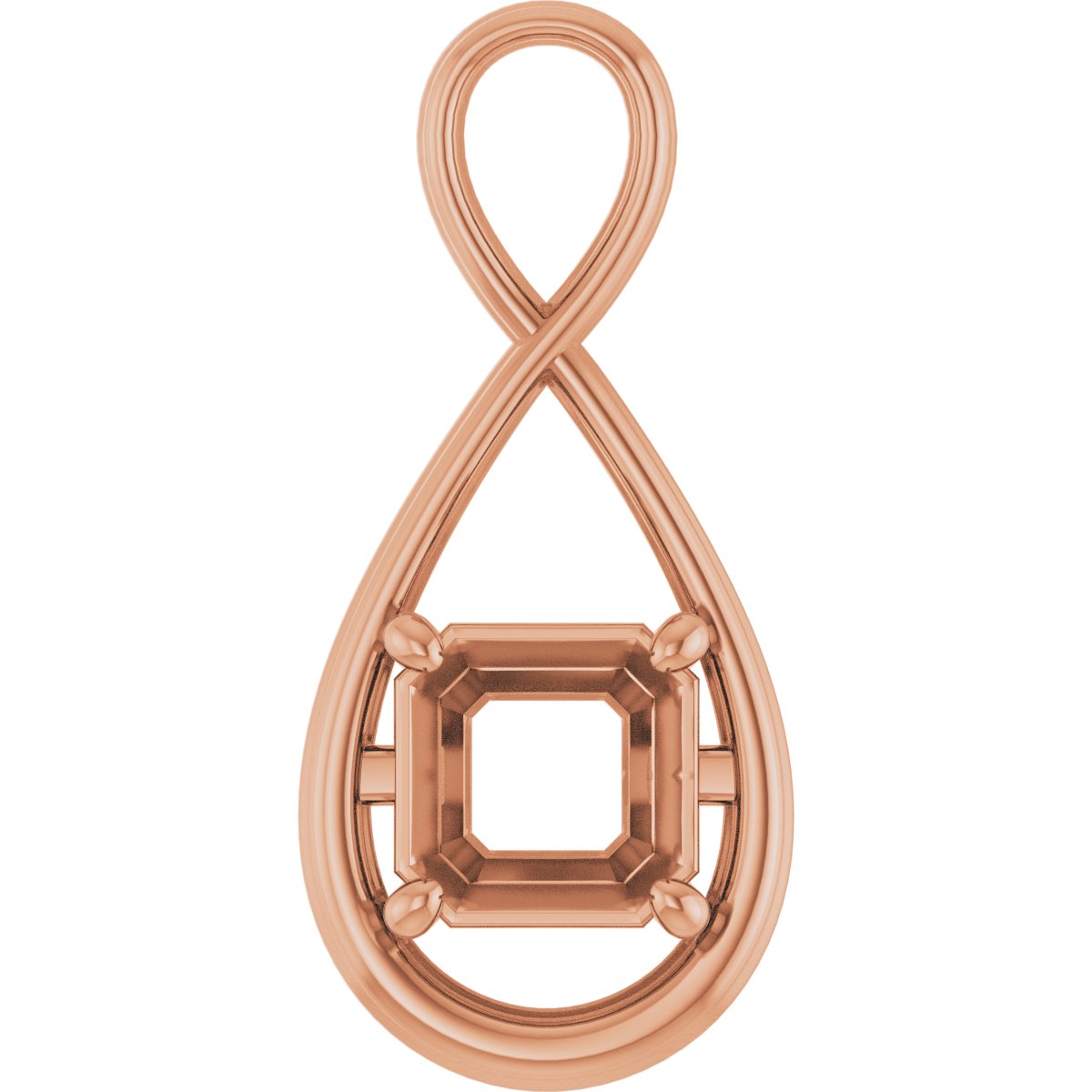 Infinity-Inspired Solitaire Pendant