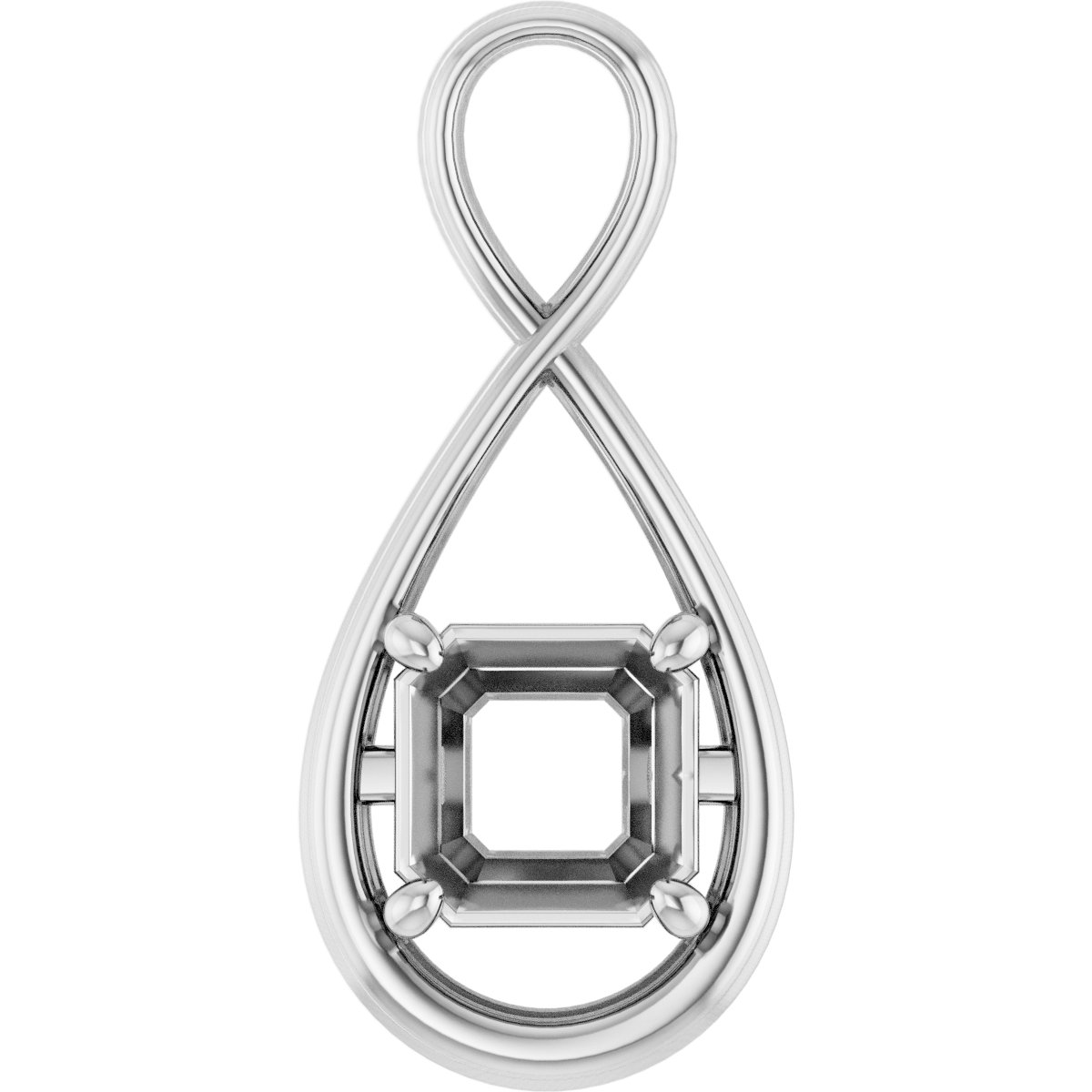 Infinity-Inspired Solitaire Pendant