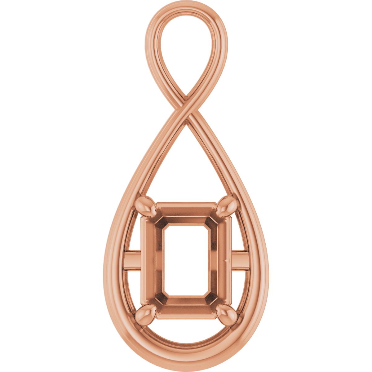 Infinity-Inspired Solitaire Pendant