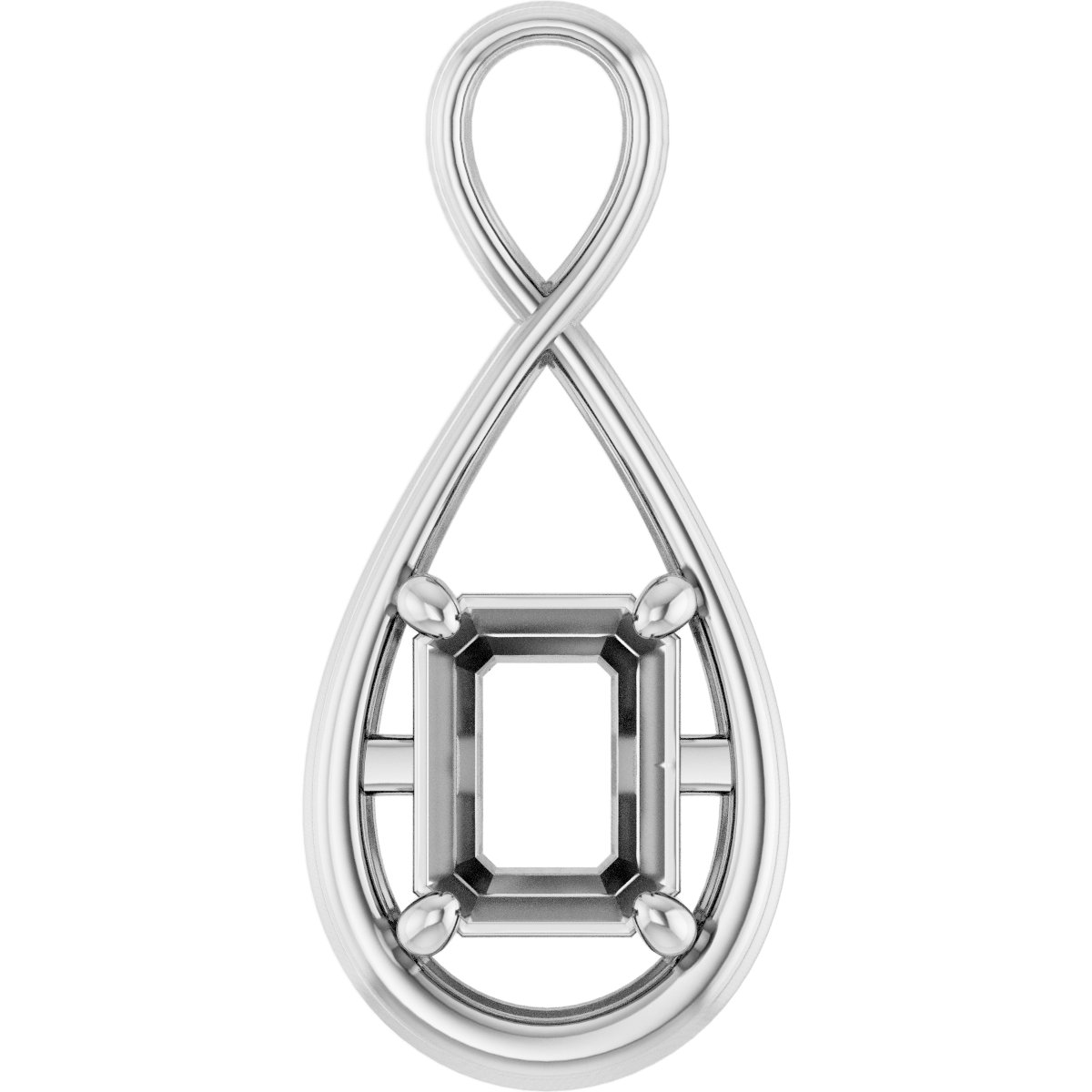 Infinity-Inspired Solitaire Pendant
