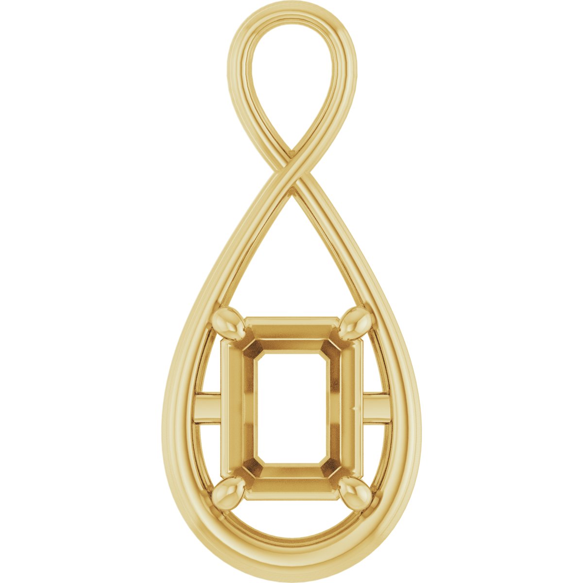 Infinity-Inspired Solitaire Pendant