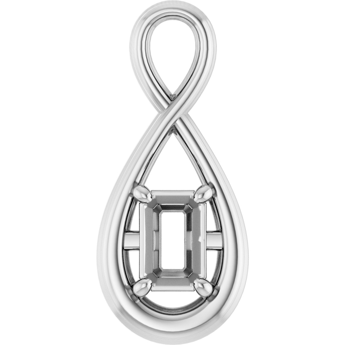 Infinity-Inspired Solitaire Pendant