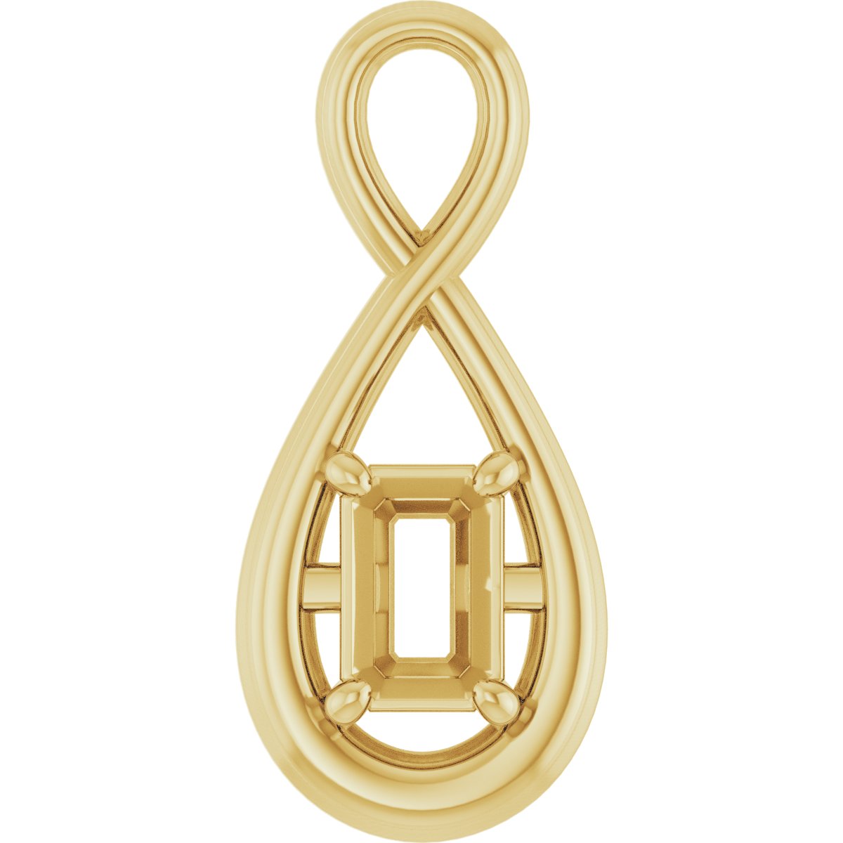 Infinity-Inspired Solitaire Pendant