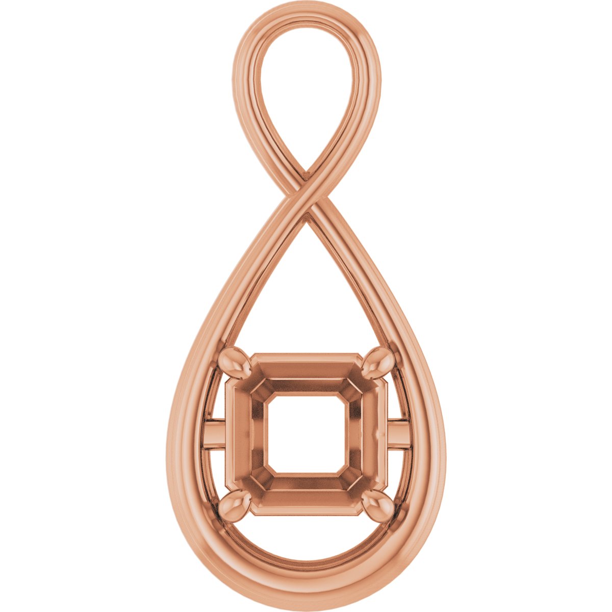 Infinity-Inspired Solitaire Pendant