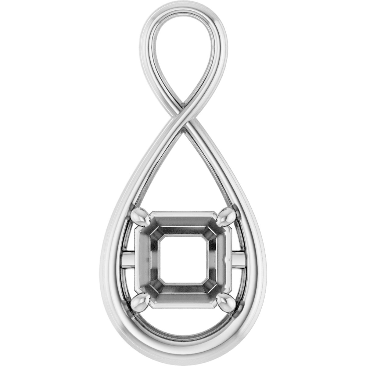 Infinity-Inspired Solitaire Pendant