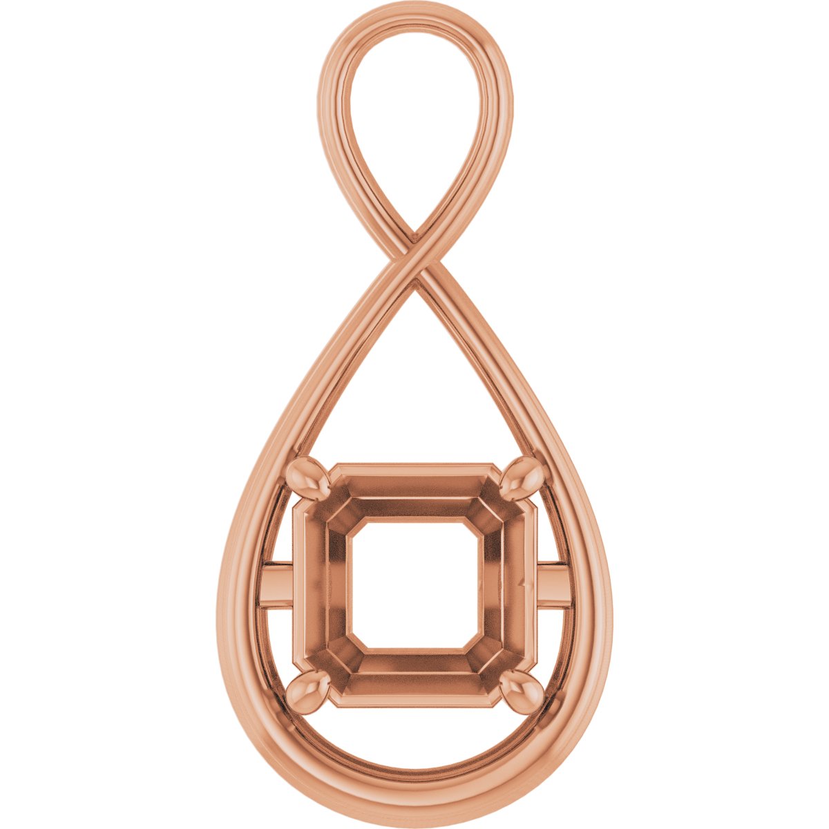 Infinity-Inspired Solitaire Pendant