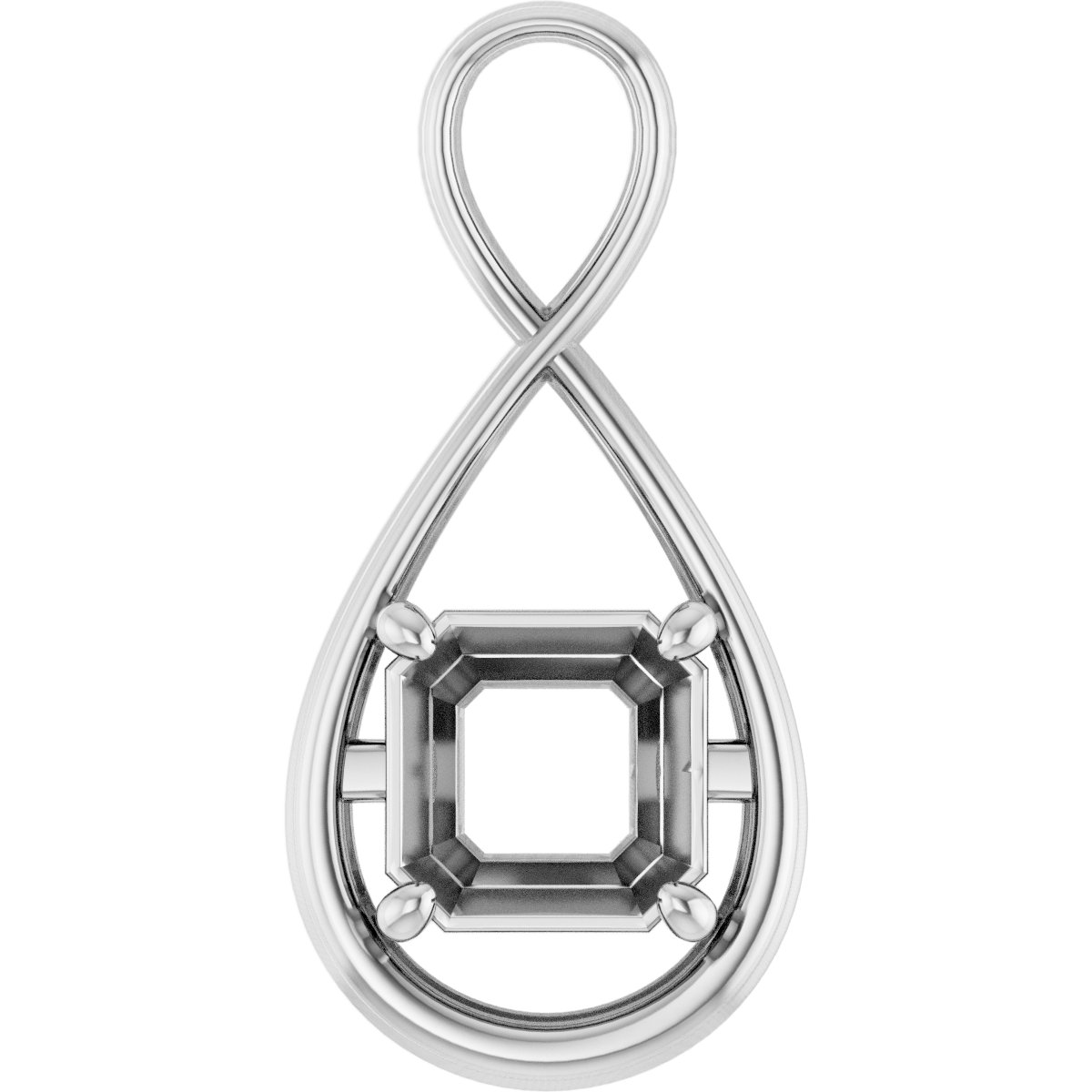 Infinity-Inspired Solitaire Pendant