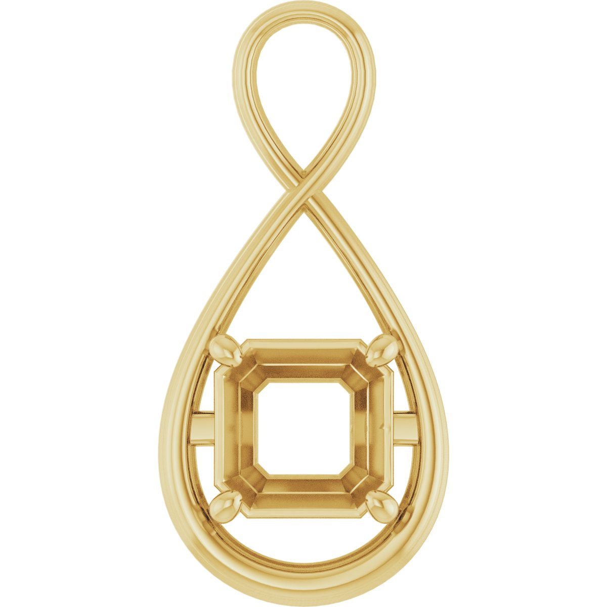 Infinity-Inspired Solitaire Pendant