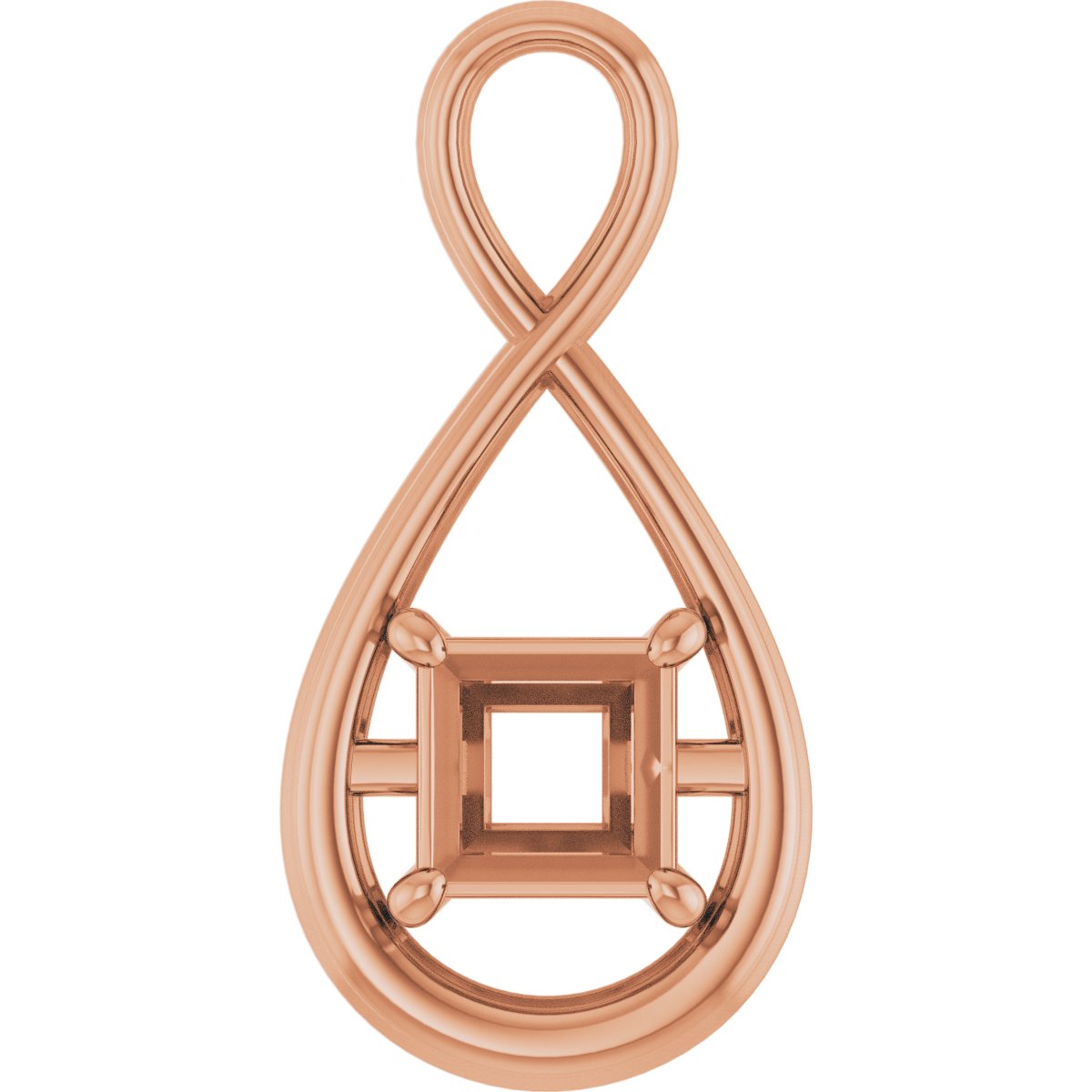Infinity-Inspired Solitaire Pendant