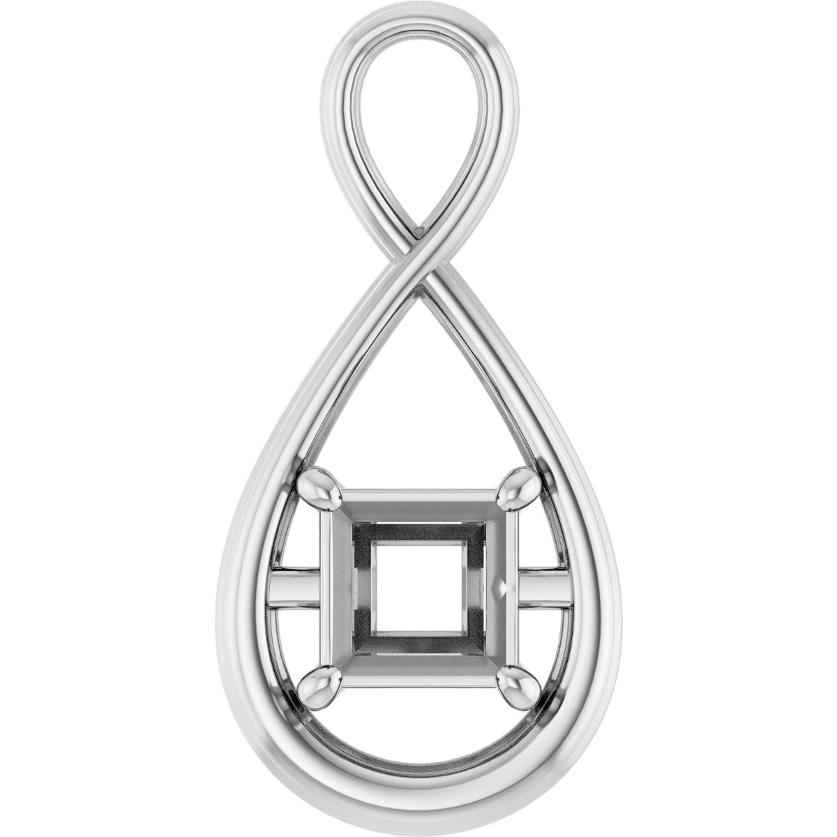 Infinity-Inspired Solitaire Pendant