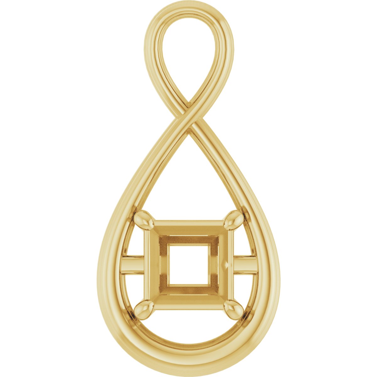 Infinity-Inspired Solitaire Pendant