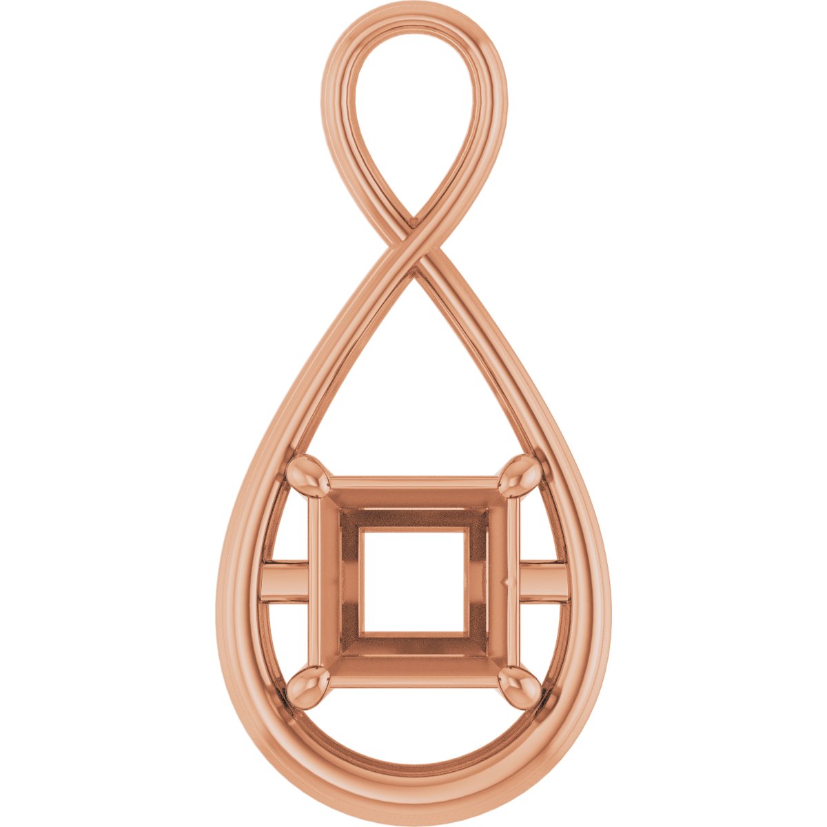 Infinity-Inspired Solitaire Pendant