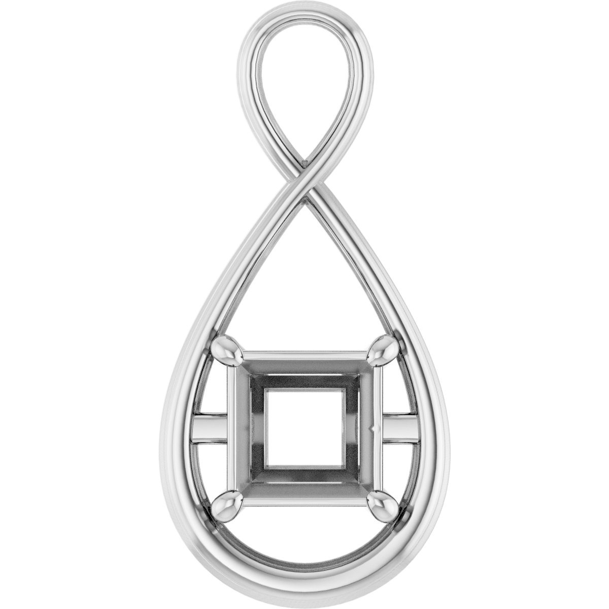 Infinity-Inspired Solitaire Pendant
