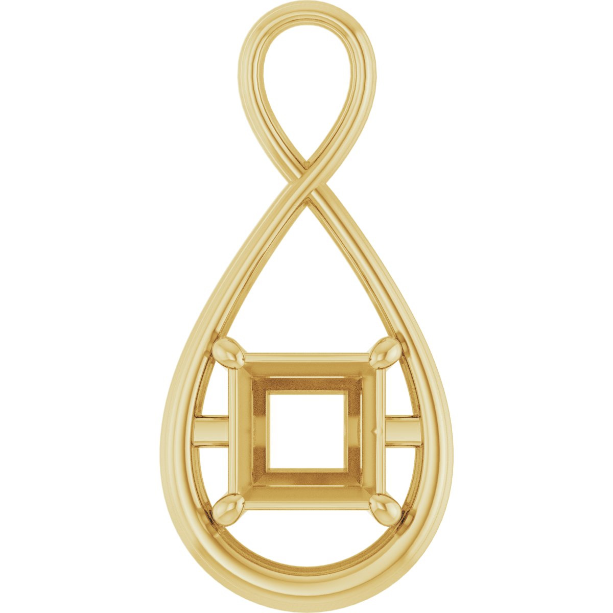 Infinity-Inspired Solitaire Pendant