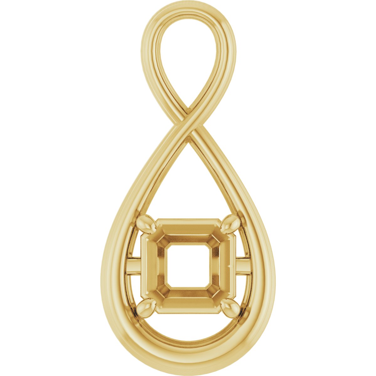 Infinity-Inspired Solitaire Pendant