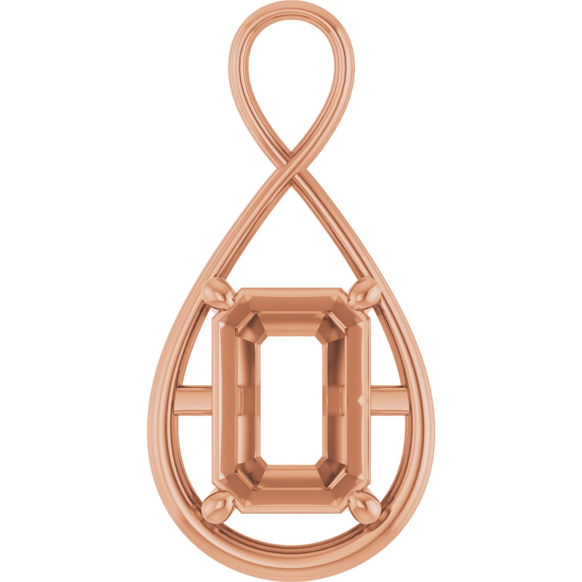 Infinity-Inspired Solitaire Pendant