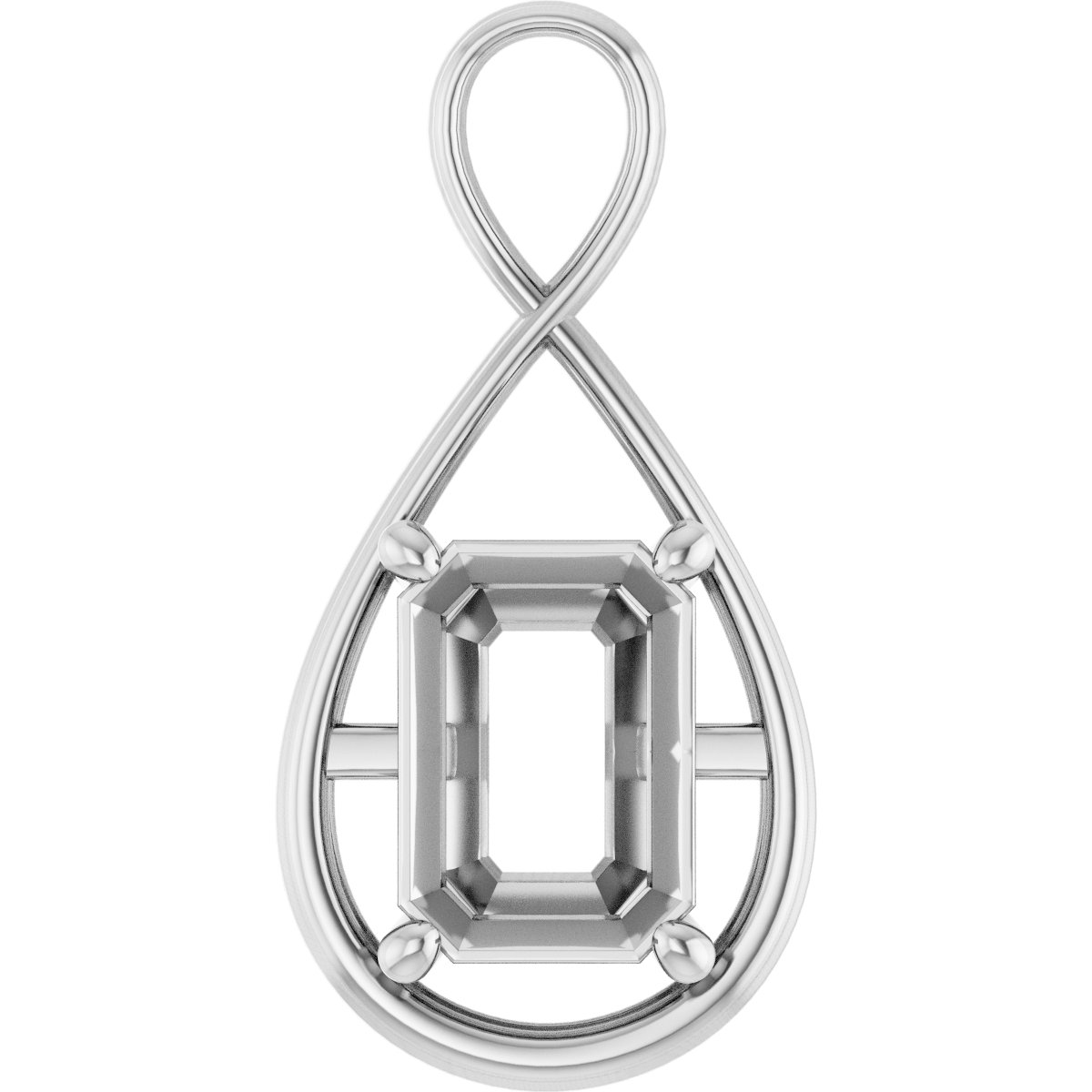 Infinity-Inspired Solitaire Pendant