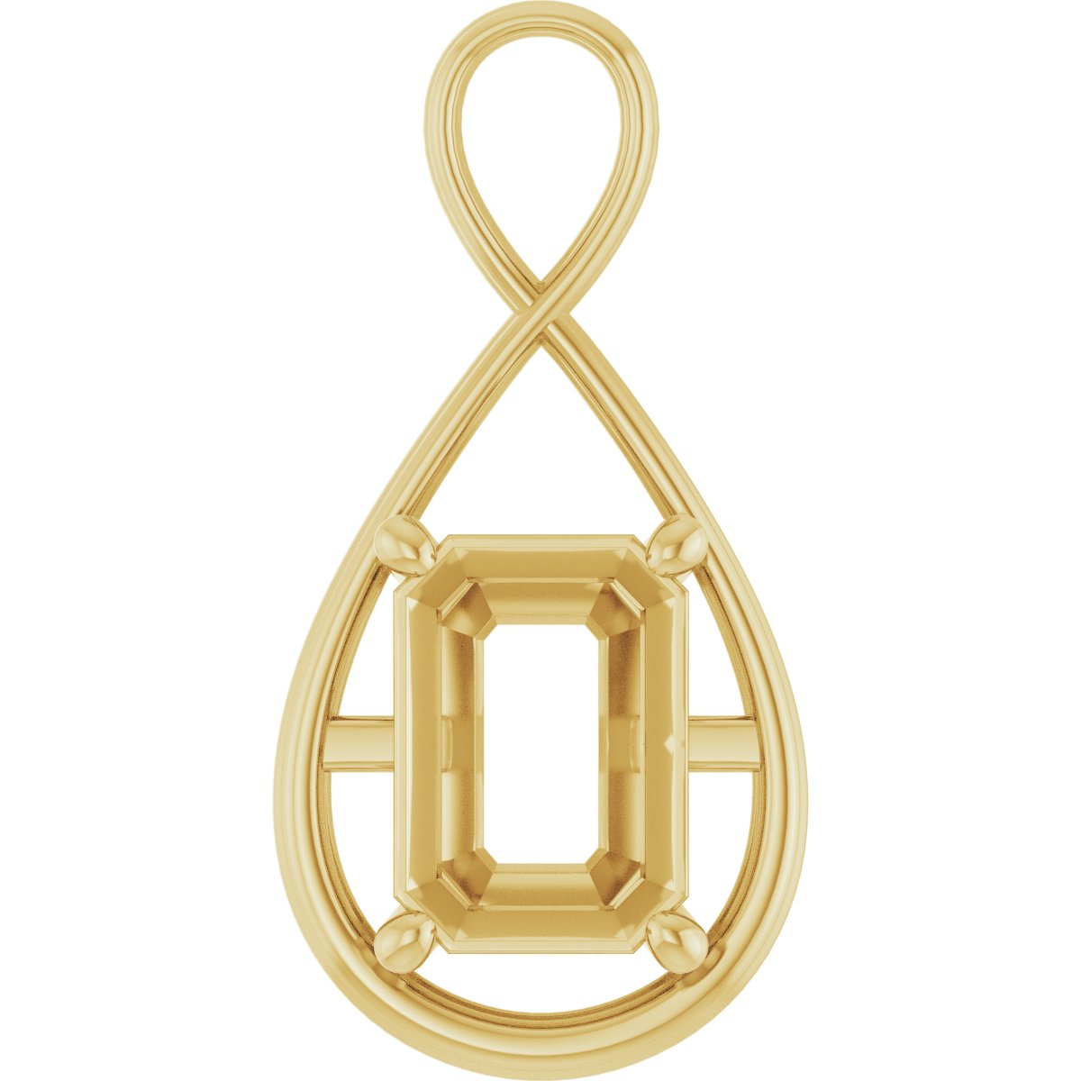 Infinity-Inspired Solitaire Pendant