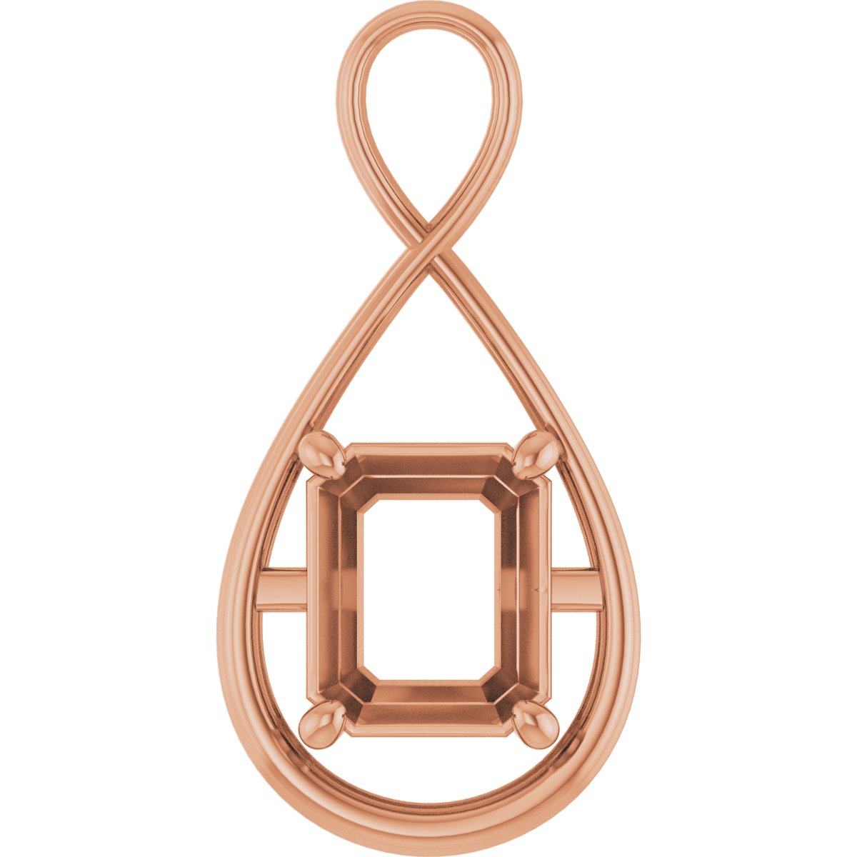 Infinity-Inspired Solitaire Pendant