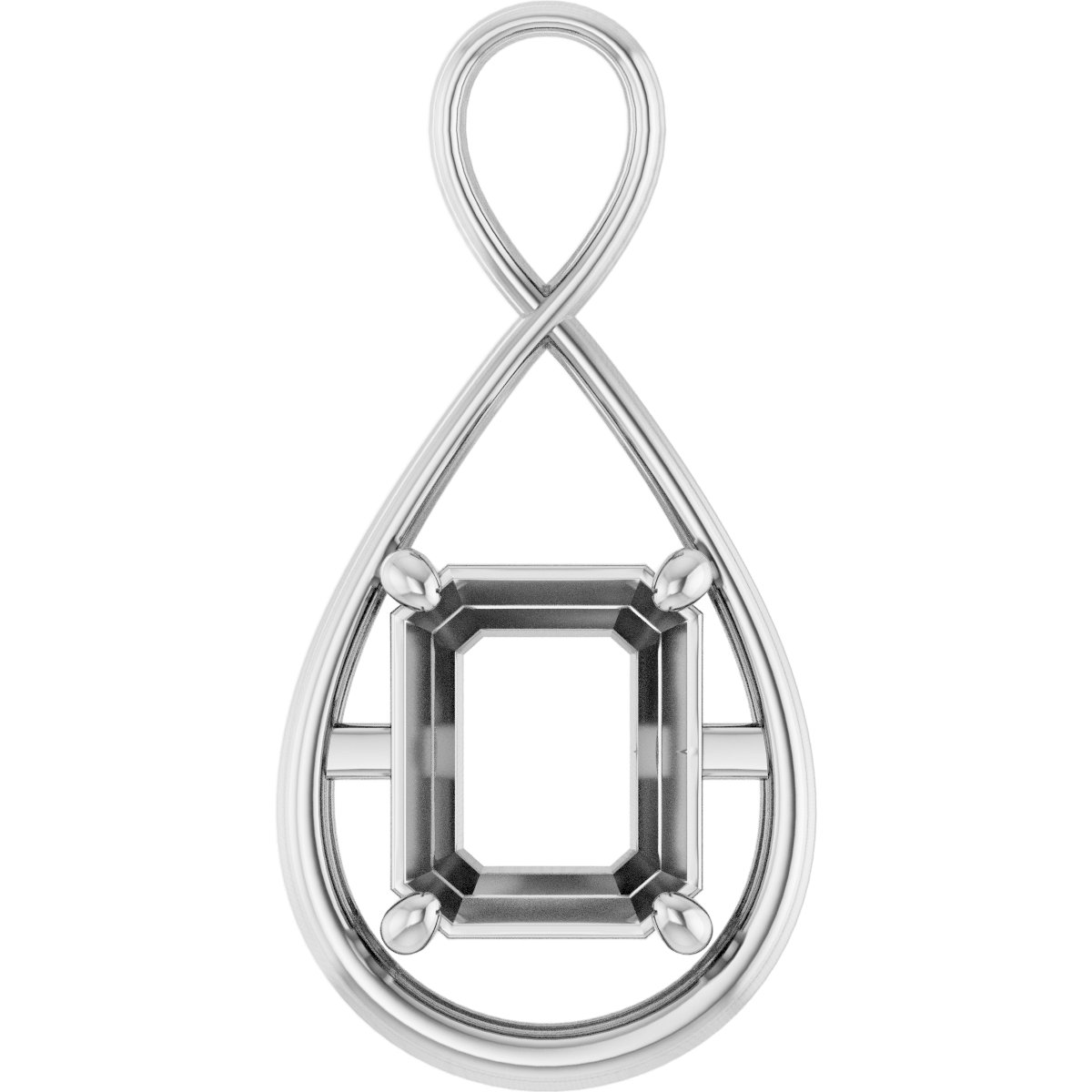 Infinity-Inspired Solitaire Pendant
