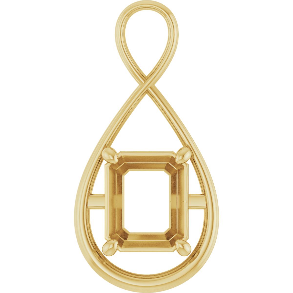 Infinity-Inspired Solitaire Pendant